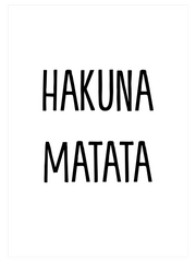 Hakuna Matata Poster - Giclée Baskı