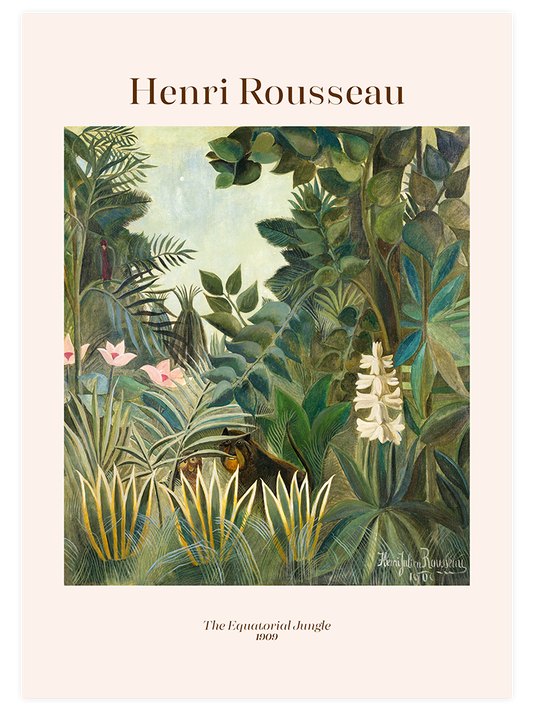 Henri Rousseau The Equatorial Jungle Poster - Giclée Baskı