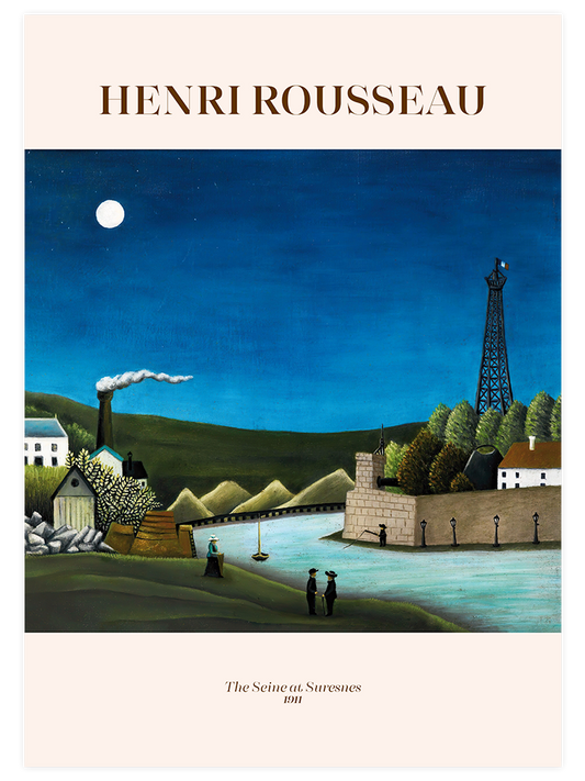 Henri Rousseau The Seine At Suresnes Poster - Giclée Baskı