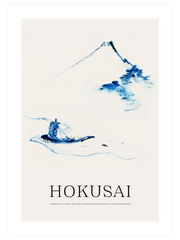 Hokusai A Person In A Small Boat Poster - Giclée Baskı