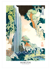 Hokusai Ono Waterfall - Fine Art Poster