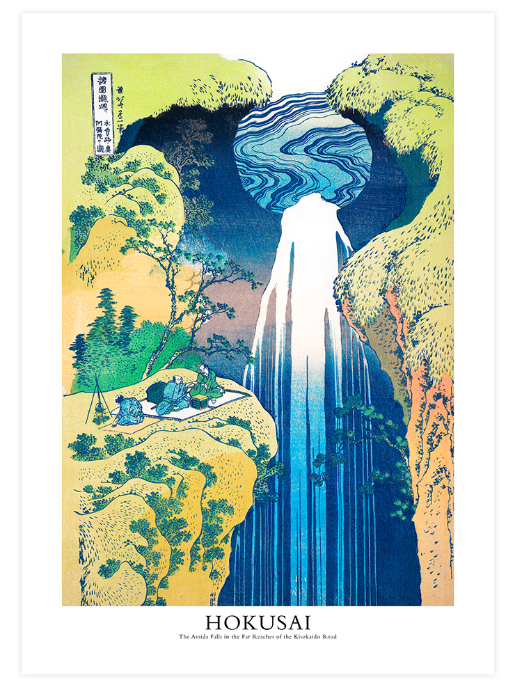 Hokusai The Amida Falls - Art Print Ürün ana görseli