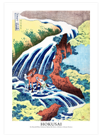 Hokusai The Waterfall Where Yoshitsune Washed His Horse - Art Print