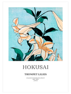 Hokusai Trumpet Lilies - Art Print