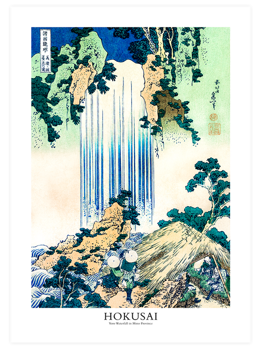 Hokusai Yoro Waterfall - Fine Art Poster