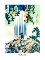 Hokusai Yoro Waterfall Poster - Giclée Baskı