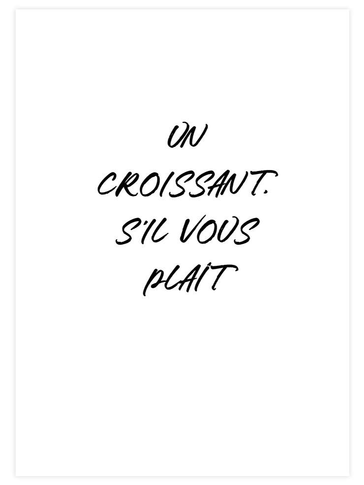 Un Croissant - Art Print