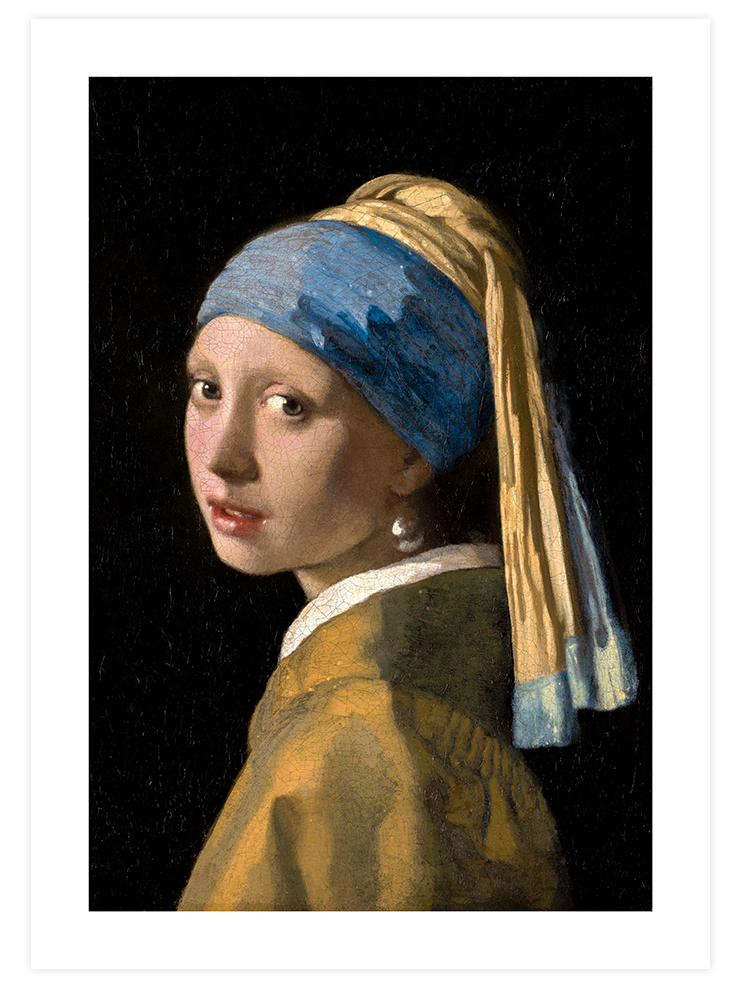 İnci Küpeli Kadın - Art Print Ürün ana görseli