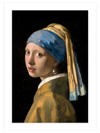 İnci Küpeli Kadın - Art Print