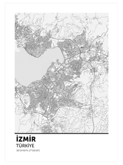 İzmir Haritası - Art Print