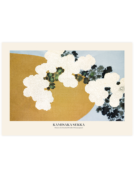 Kamisaka Sekka Flowers Of A Hundred Worlds Poster - Giclée Baskı