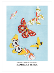 Kamisaka Sekka One Thousand Butterflies N2 Poster - Giclée Baskı