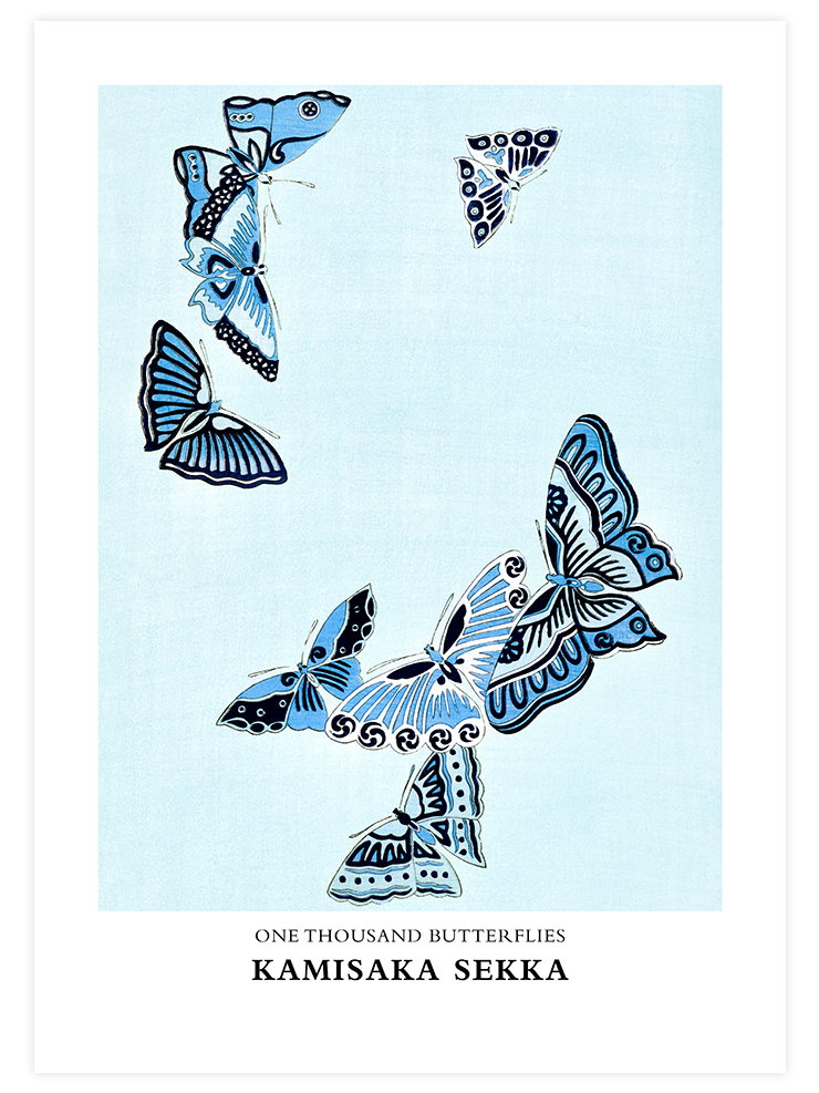 Kamisaka Sekka One Thousand Butterflies N3 - Art Print