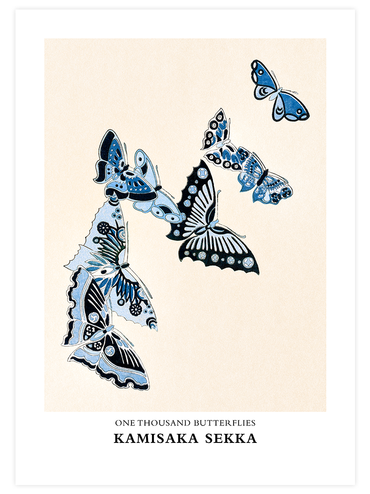 Kamisaka Sekka One Thousand Butterflies - Art Print