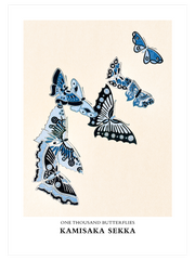 Kamisaka Sekka One Thousand Butterflies Poster - Giclée Baskı