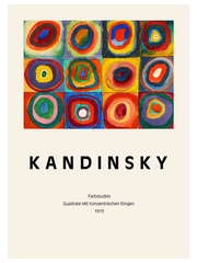 Kandinsky Squares With Concentric Circles - Fine Art Poster