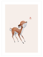 Kelebek Ve Bambi - Art Print