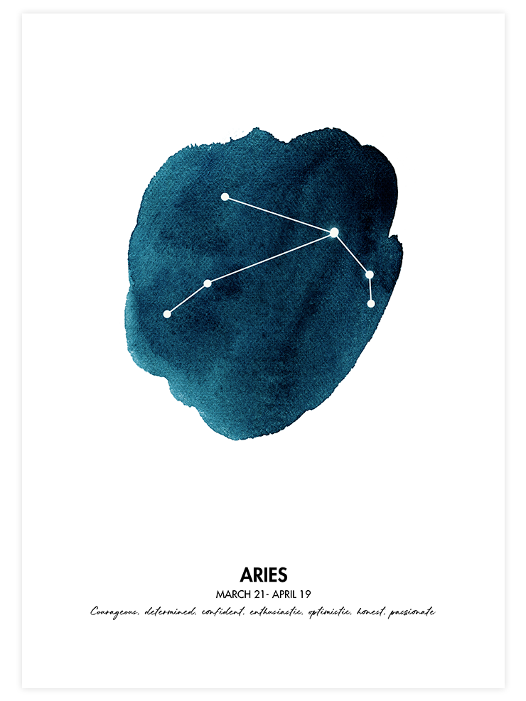Koç Burcu - Art Print Çocuk Odası Poster