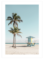 Kumsalda İki Palmiye - Art Print