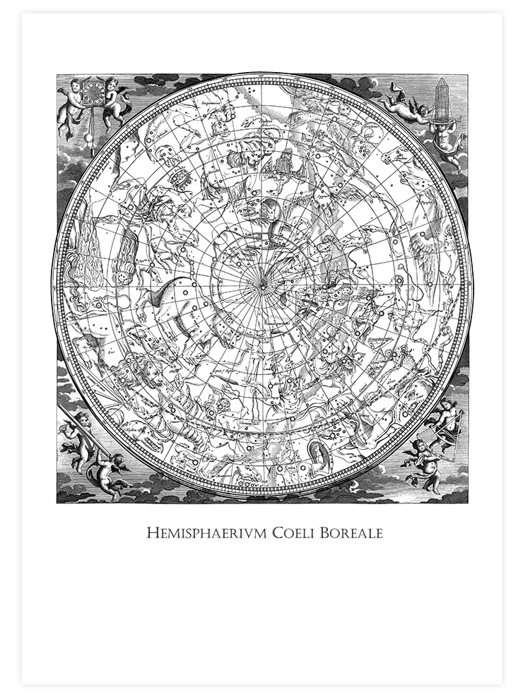 Güney Gökyüzü Haritası - Art Print Çocuk Odası Poster
