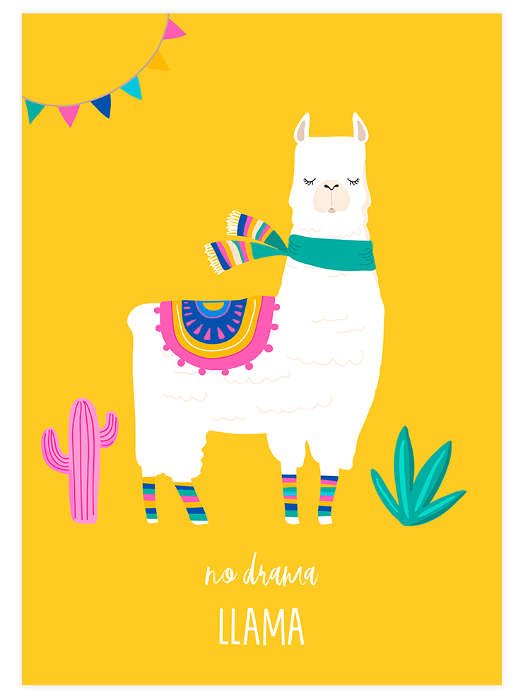 Lama Glama N4 - Art Print