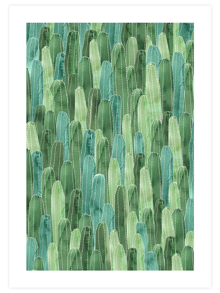 Les Cactus - Art Print Ürün ana görseli