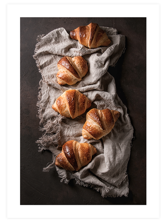 Les Croissants Poster - Giclée Baskı