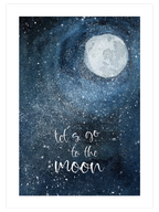 Let's Go To The Moon - Art Print