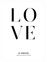 Love L'amour Poster - Giclée Baskı