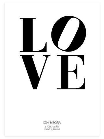 Love N2 Kişiye Özel - Art Print