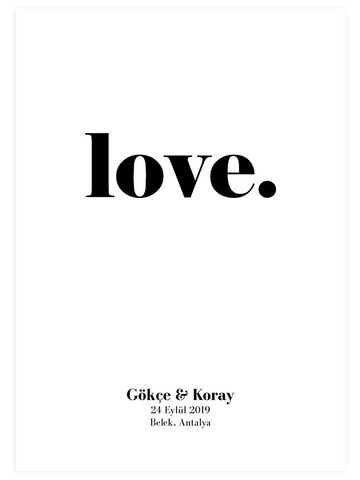 Love N1 Kişiye Özel - Art Print