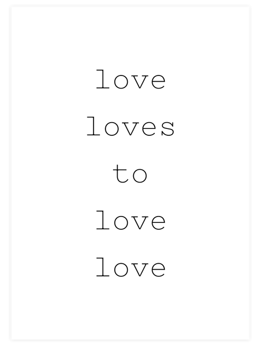 Loving Love Poster - Giclée Baskı