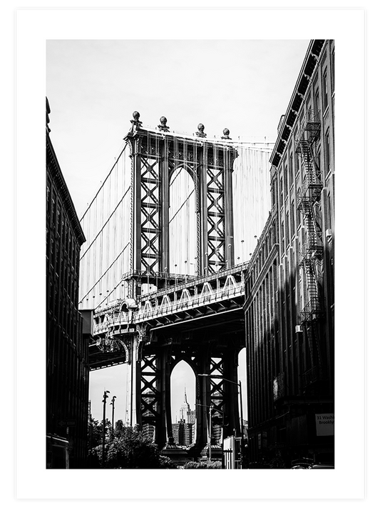 Manhattan Bridge Poster - Giclée Baskı