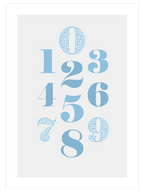 Mavi Sayılar - Art Print