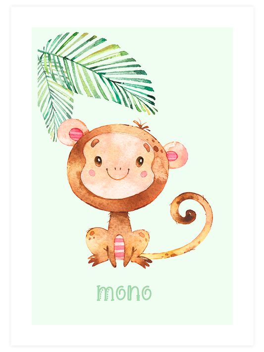 Maymun Poster - Giclée Baskı