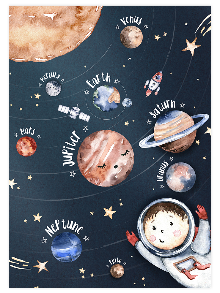 Minik Astronot - Art Print