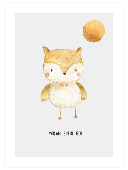 Mon Ami Hibou - Art Print