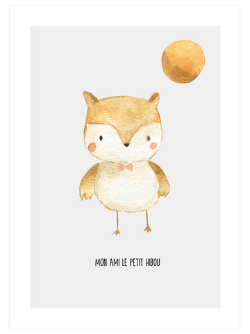 Mon Ami Hibou - Art Print