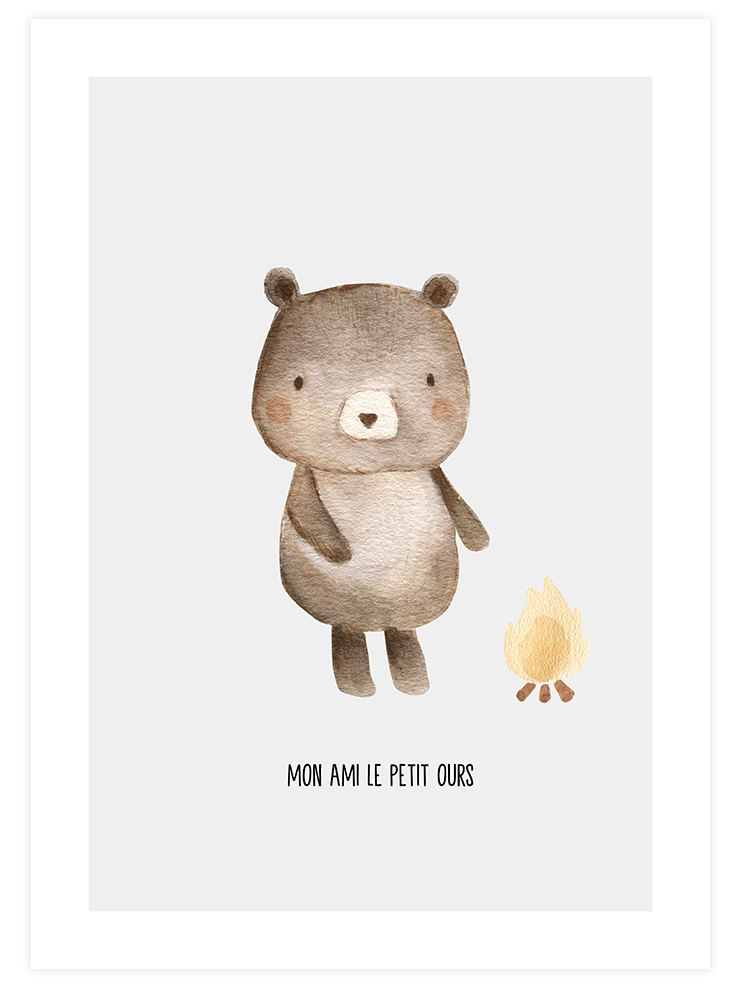 Mon Ami Ours - Art Print