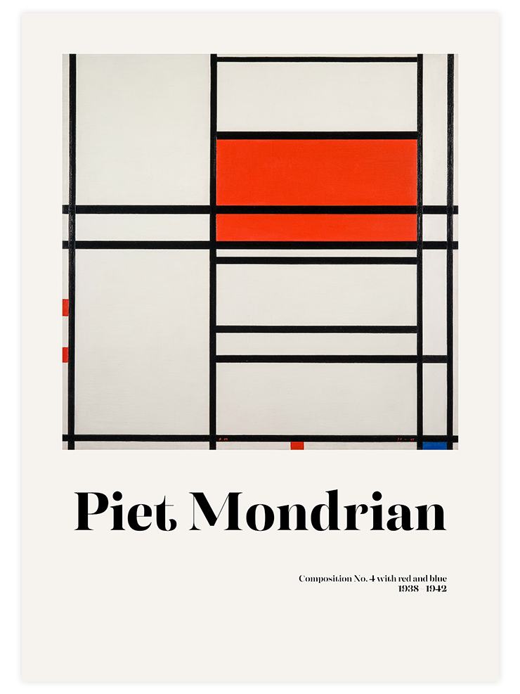 Mondrian Composition No.4 - Art Print Ürün ana görseli