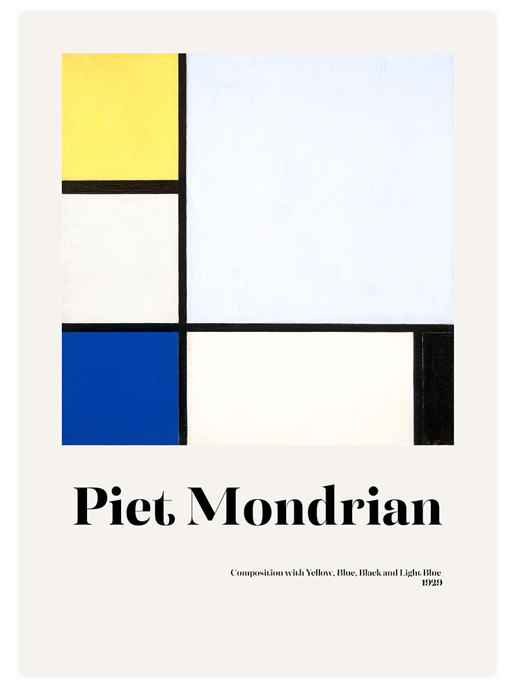 Mondrian Composition With Yellow - Art Print