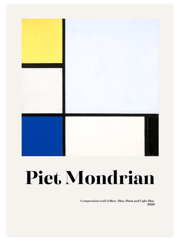 Mondrian Composition With Yellow - Art Print