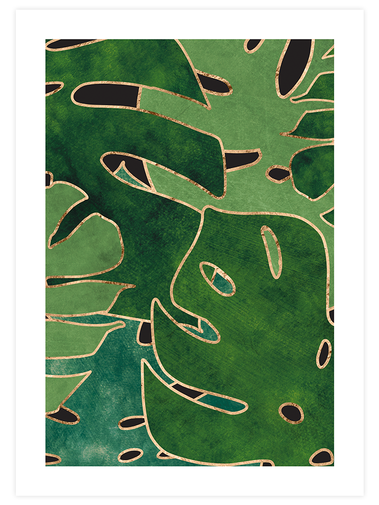 Monstera Yaprakları N1 - Art Print  Poster