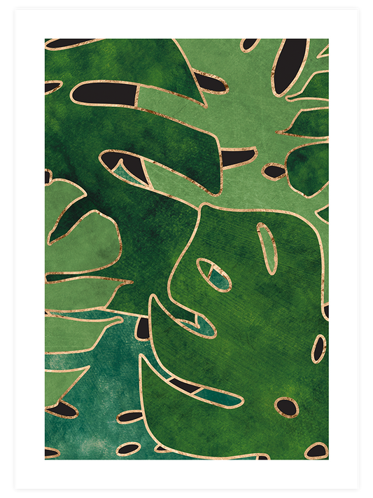 Monstera Yaprakları N1 - Fine Art Poster