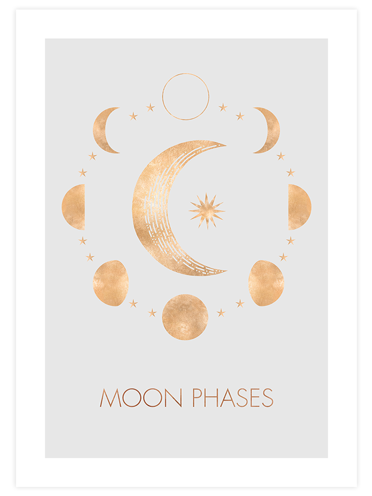 Moon Phases - Art Print Sanatsal Poster