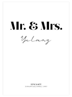 Mr & Mrs Kişiye Özel - Art Print