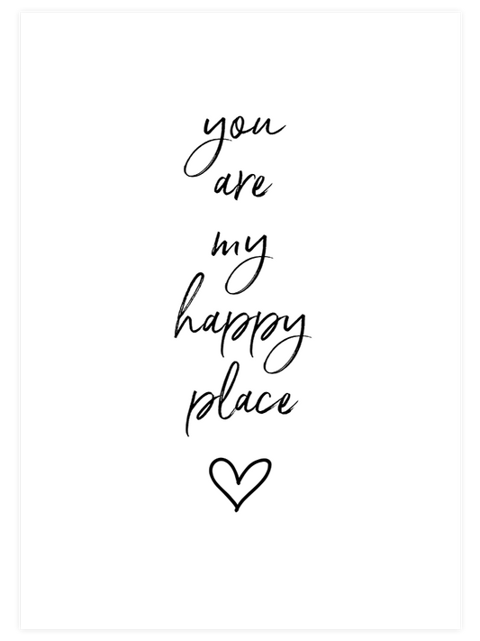 My Happy Place Poster - Giclée Baskı