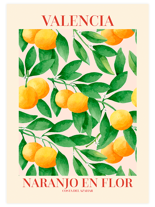 Naranjo En Flor Poster - Giclée Baskı