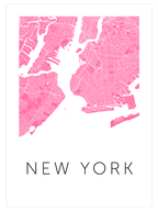 New York Pembe Hari̇ta - Art Print