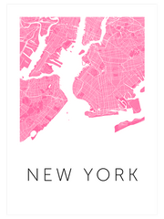 New York Pembe Hari̇ta - Fine Art Poster